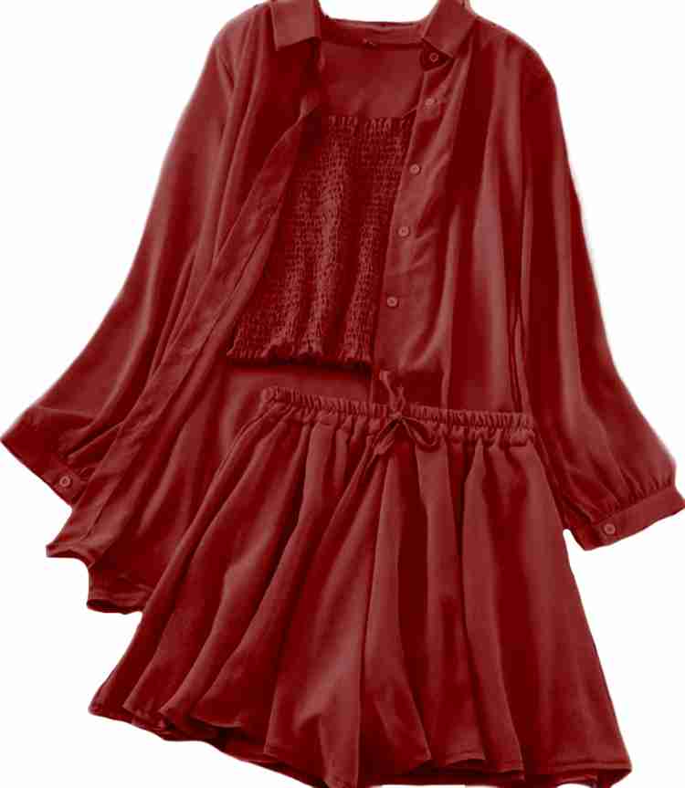 TopTree Shirt Hot Pants Western Set Price in India Buy TopTree Shirt Hot Pants Western Set online at Flipkart