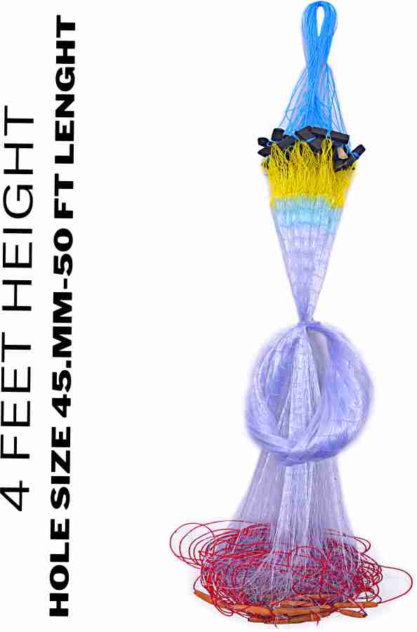 YASHNET GILLNET 2 FINGER 45MM KATHIJAAL HEIGHT 4 FEET 50FEET LONG