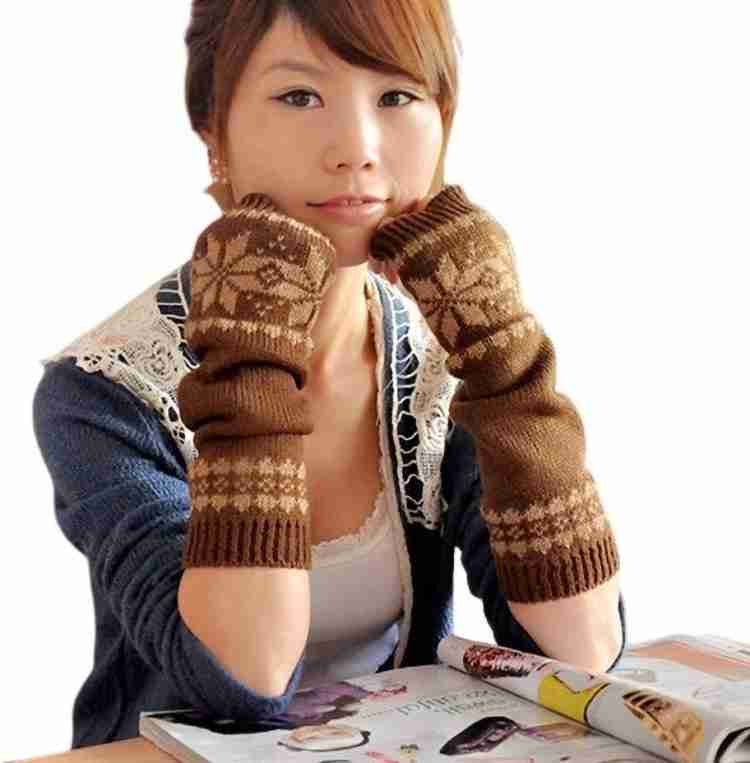 AlexVyan Knitting Woolen Warm Fingerless Gloves Arm Hand Warmer Sleeves for  Women Wool Arm Warmer Price in India - Buy AlexVyan Knitting Woolen Warm  Fingerless Gloves Arm Hand Warmer Sleeves for Women