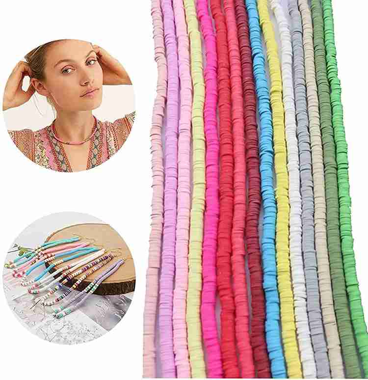 PATPAT 3000pcs Beads for Jewellery Making Flat Beads Multicolor