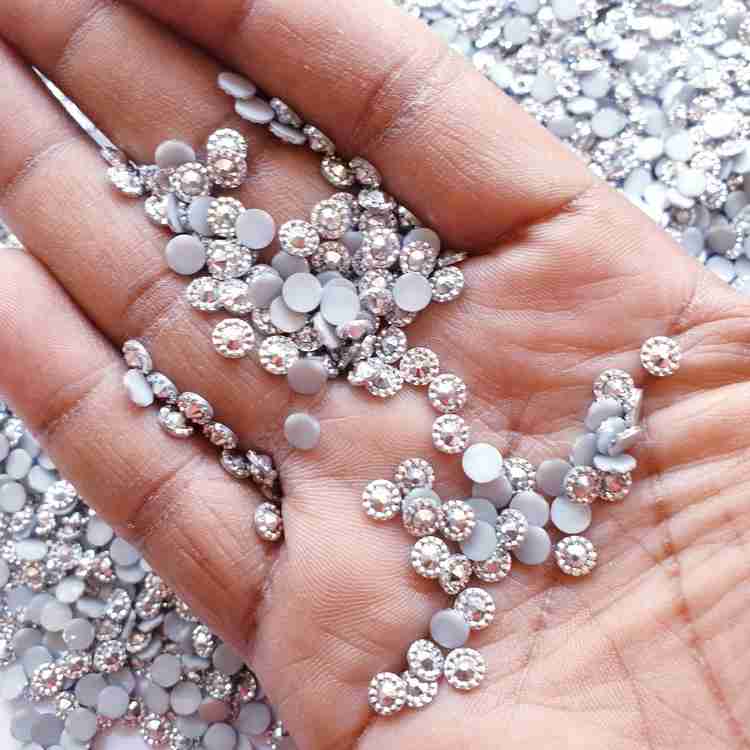 SK ART GALLERY 5mm silver flower chakri Resin beads stone for jewelry making free glue 100g 5mm silver flower chakri Resin beads stone for jewelry making free glue 100g shop for SK ART GALLERY