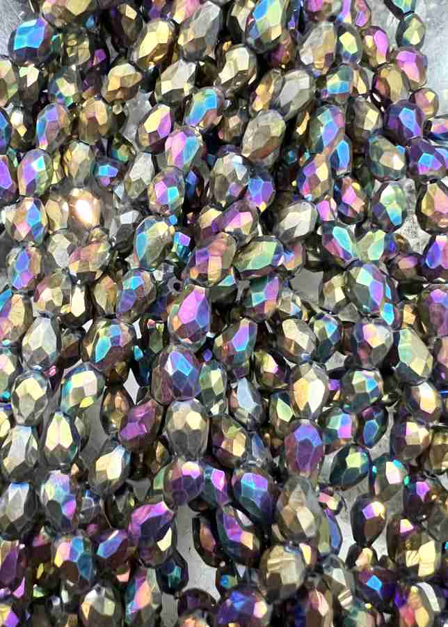 UniKart Drop Shape Rainbow Crystal Beads 110pcs For Art Craft Work 6x8mm Drop Shape Rainbow Crystal Beads 110pcs For Art Craft Work 6x8mm shop for UniKart products in
