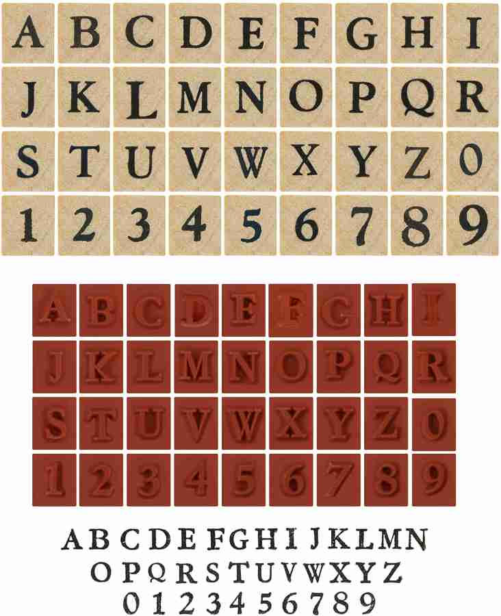 Alphabet Stamp with Ink Pad Digital Font LX-Y205 – Anandha