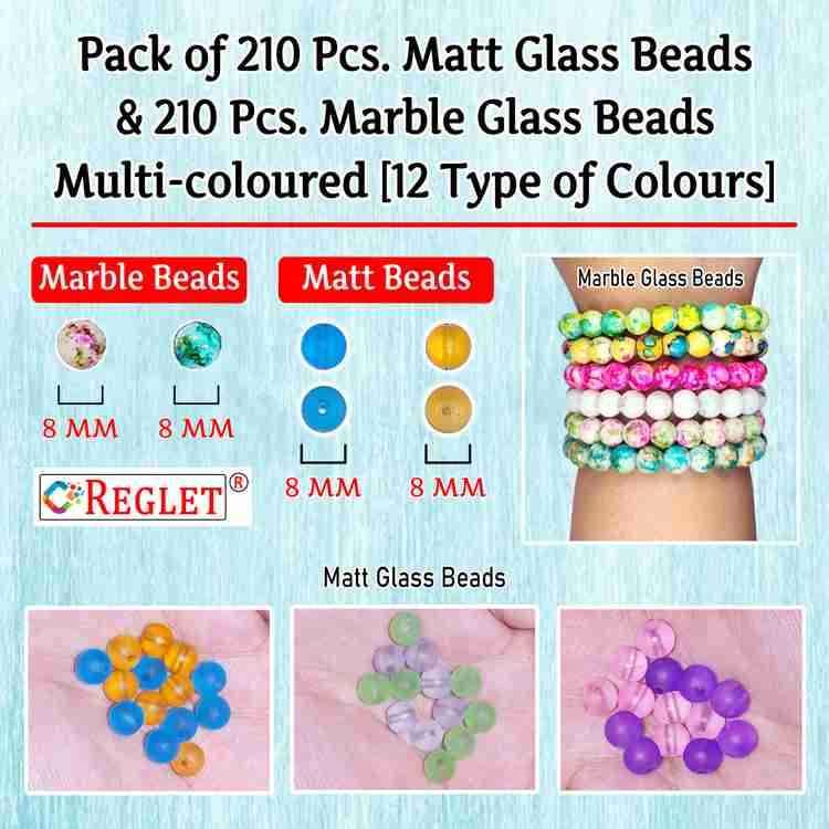 REGLET 420 Pcs Matt Marble Cut Glass Beads for Craft Jewellery Making Bracelet 420 Pcs Matt Marble Cut Glass Beads for Craft Jewellery Making Bracelet shop for REGLET