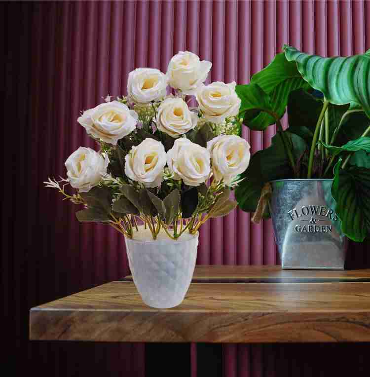 Fake white flowers outlet