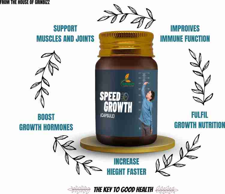 grinbizz Speed Growth Capsule For Increase Height Growth Boost