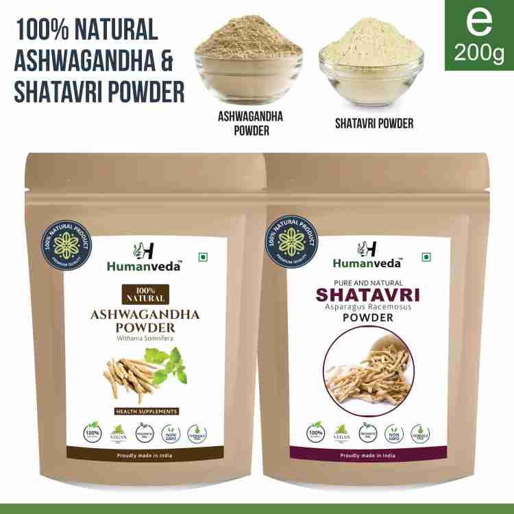 Humanveda 100 Pure Ashwagandha Shatavri powder height growth