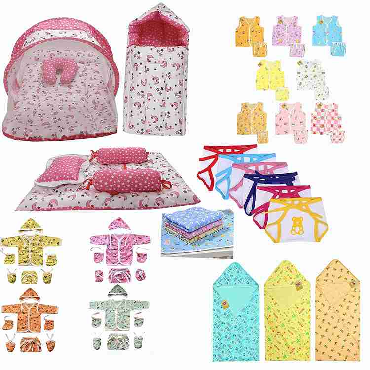 Fareto 56 in 1 New Born Baby Complete Daily Items Combo 0 6 Months