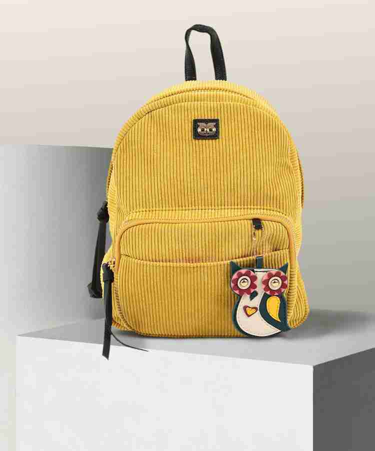 chumbak Sunny Hoots Mustard Backpack 8 L Backpack Mustard Price