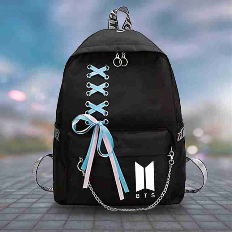 LOVEVOOK for girls BTS college bags girls 10 L Backpack Black