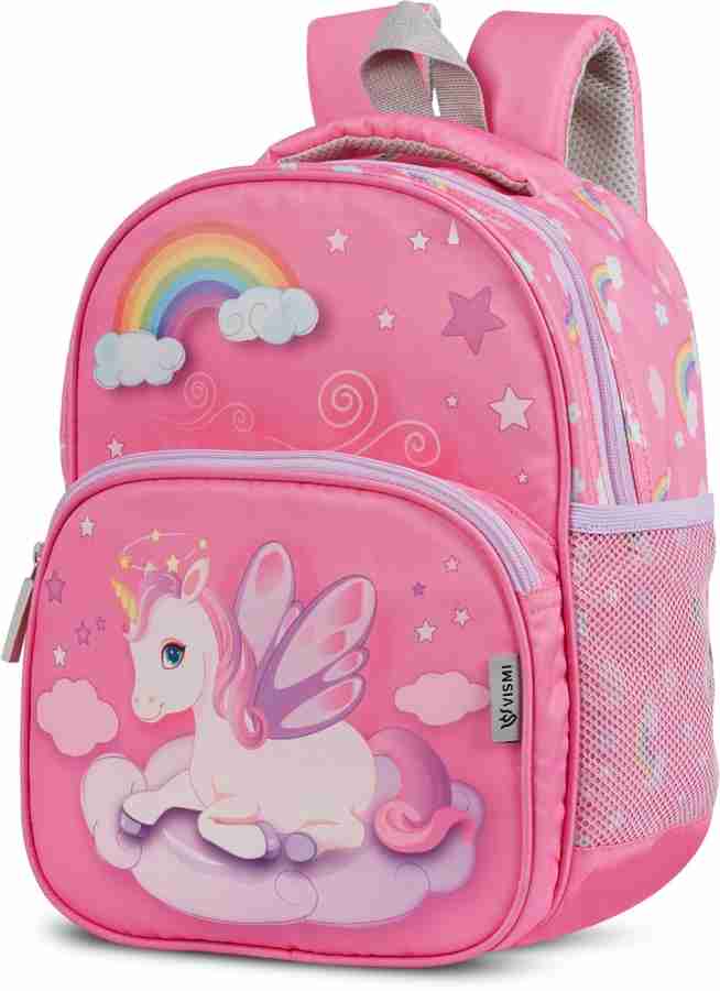 VISMIINTREND Cute Unicorn School Bag Backpack for Kids Boys and Girls Rakhi Gifts for Kids 15 L Backpack Pink Price in India Flipkart