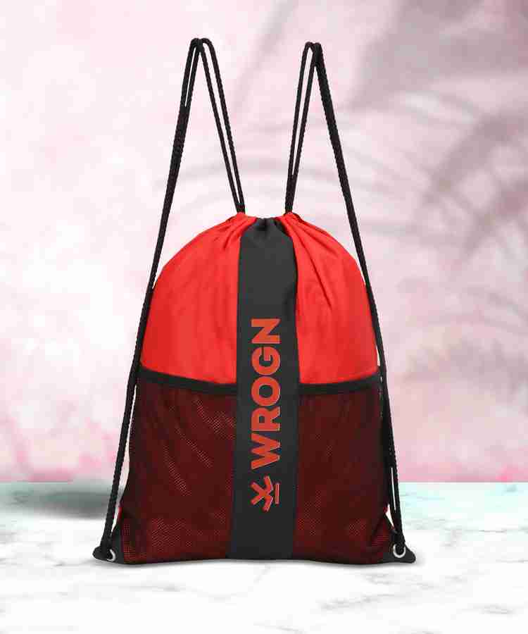 WROGN Small drawstring bag 15 L Backpack Red Price in India Flipkart