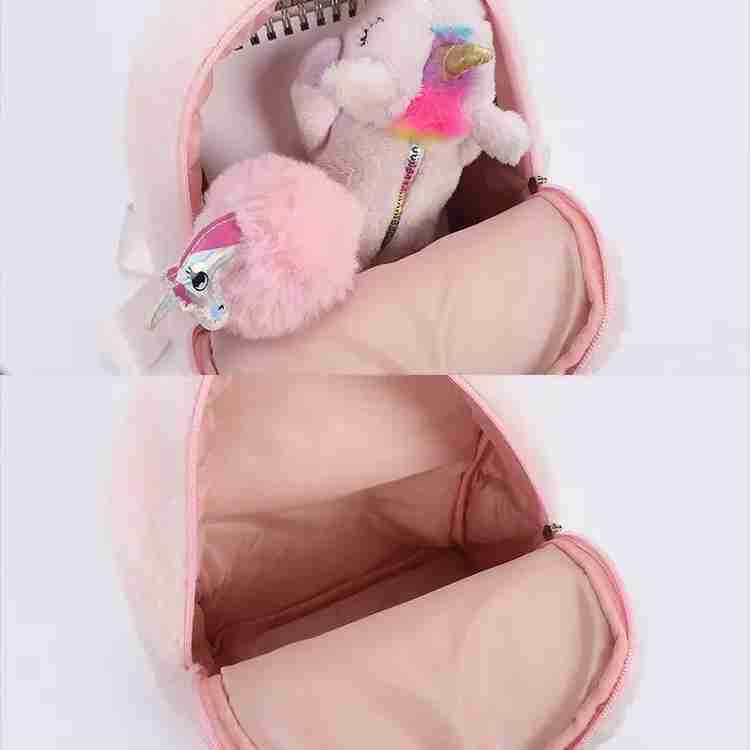 Furry pink deals bunny backpack