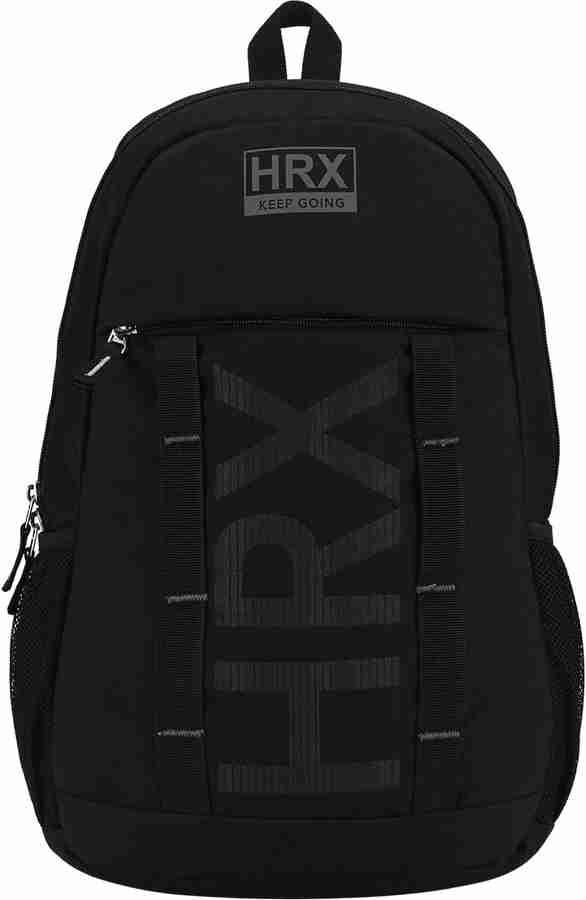 HRX by Hrithik Roshan H01 Unisex bag for men fit upto 16 Inch college bag school bag 28 L Laptop Backpack Black Price in India Flipkart