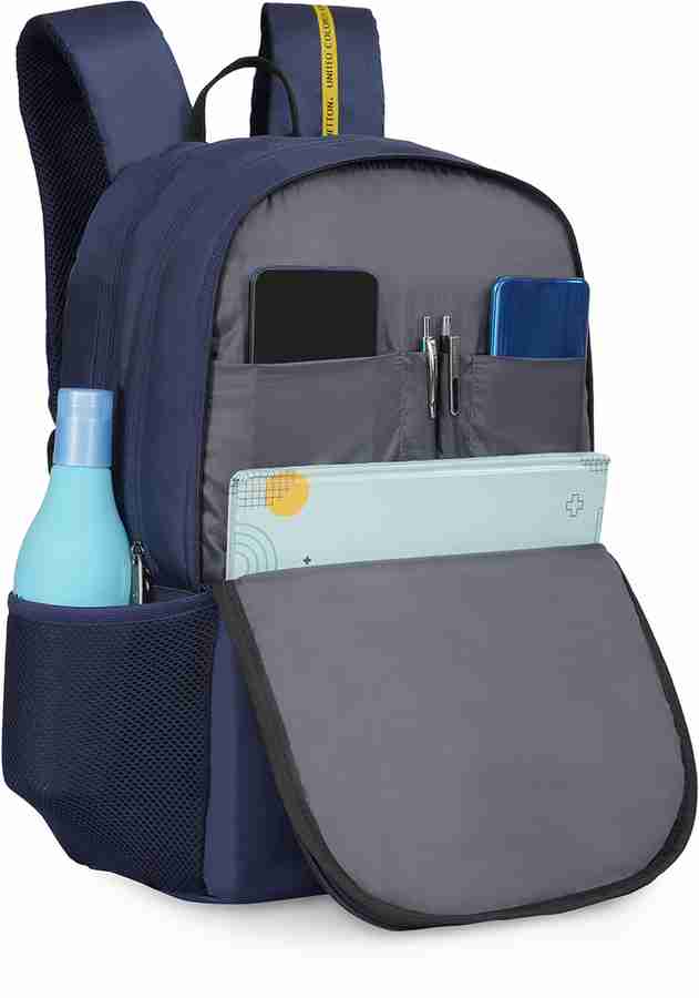 United Colors of Benetton Cosenza 19 L Laptop Backpack Navy Price in India Flipkart