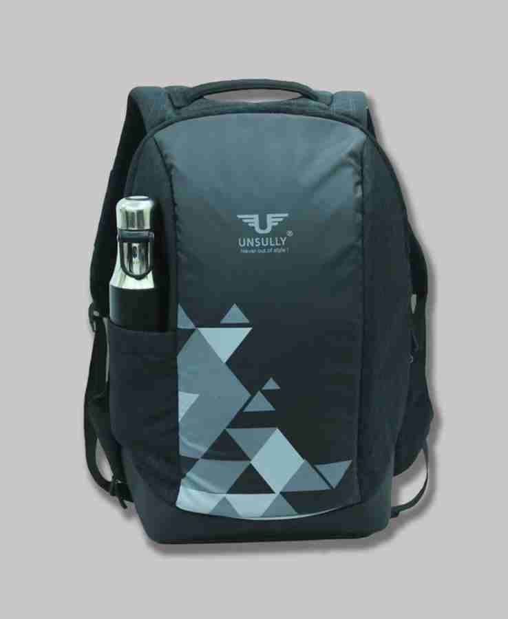 UNSULLY Glaze Unisex Antitheft Bag with rain cover Office School College 23 L Laptop Backpack Black Black Price in India Flipkart