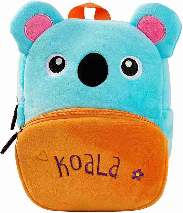 HappyChild Coala Cute Toddler Bag Plush Animal Cartoon Mini Bag for Baby Girl Boy 2 6 Years 10 L Backpack BLUE ORANGE Price in India Flipkart