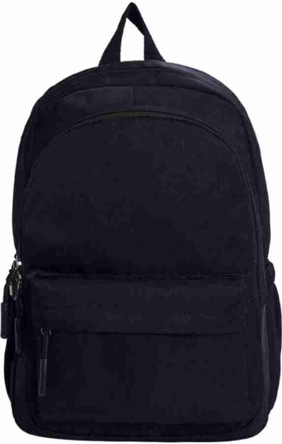 Plain black rucksack hot sale