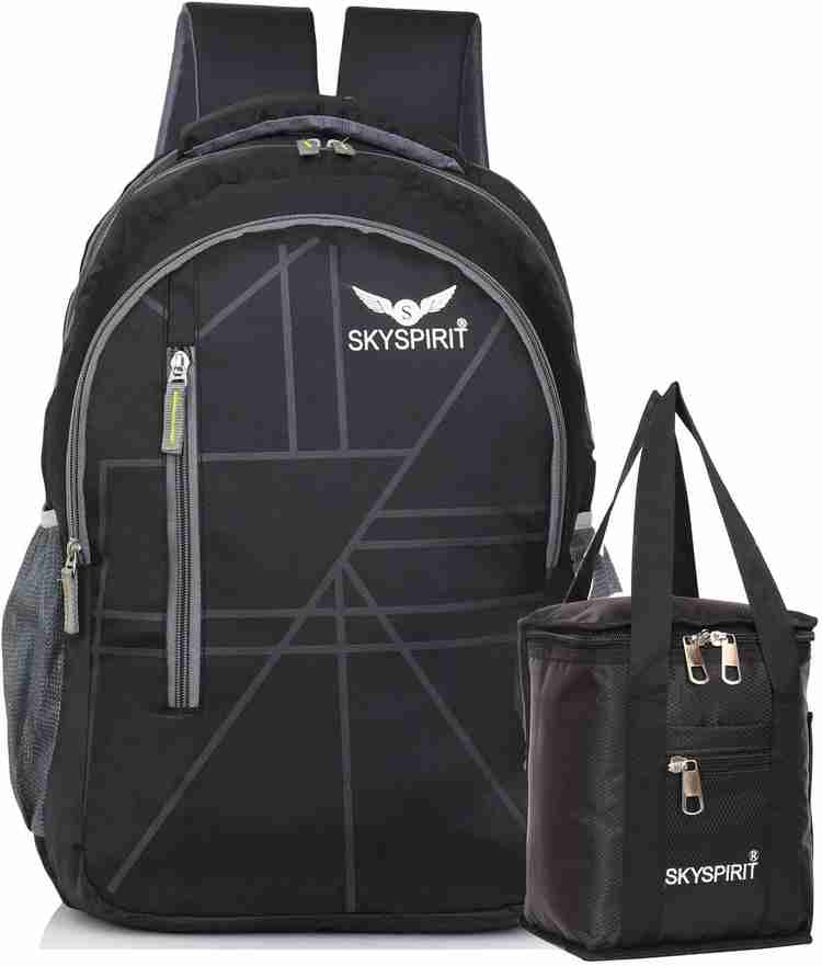 Flipkart sky spirit Large 35L Spider Backpack for Office School Etc Lunch Bag combo pack of 2 Waterproof School Bag School Bag