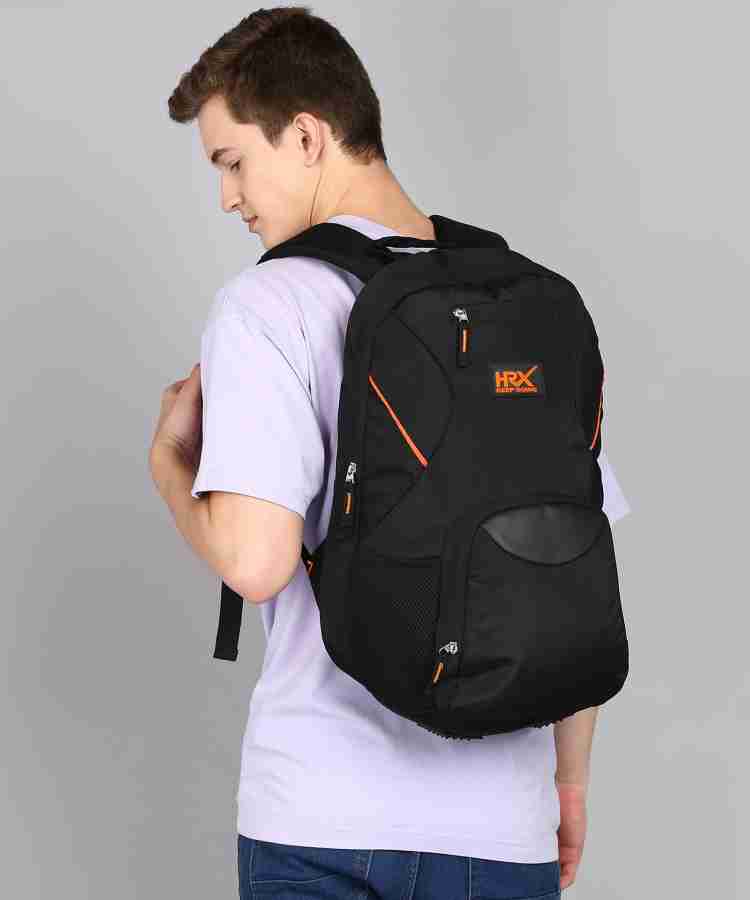 HRX by Hrithik Roshan Defender Unisex Bag with rain cover Office School College BusinessB 35L 35 L Backpack BLACK Price in India Flipkart