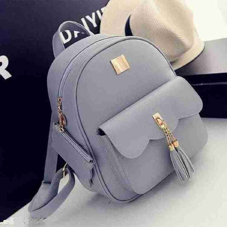 ZAALIQA Small 5 L Backpack Stylish Cute Mini backpack Gorgeous Classy Women Backpacks 5 L Backpack GREY Price in India Flipkart