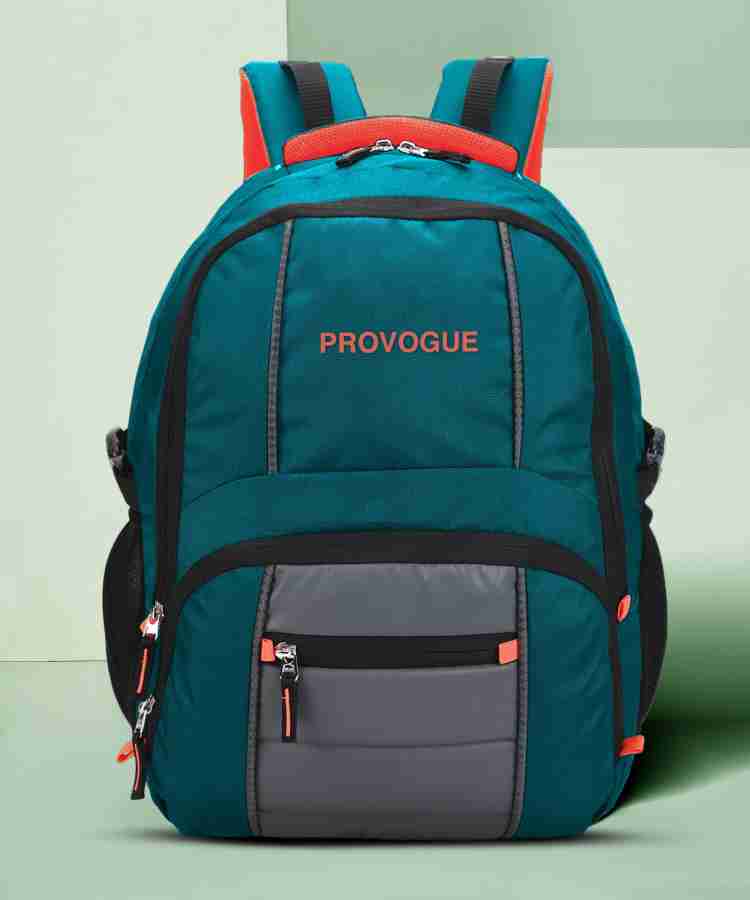 PROVOGUE unisex backpack with rain cover and reflective strip 35 L Laptop Backpack Sea Green Price in India Flipkart