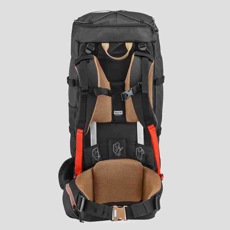 FORCLAZ By Decathlon Trekking Bag 50L Easy Fit MT 100 Black 50 L Backpack Black Price in India Flipkart