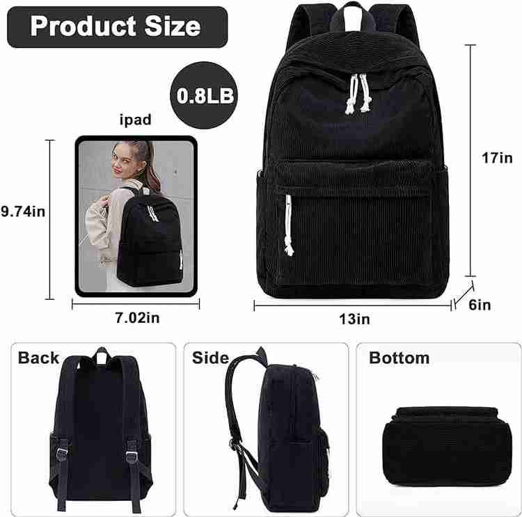 Boldpick Girls Stylish New Black Metal Zip Backpack School Bags Office Bag 20 L Backpack Black Metal Zip Price in India Flipkart