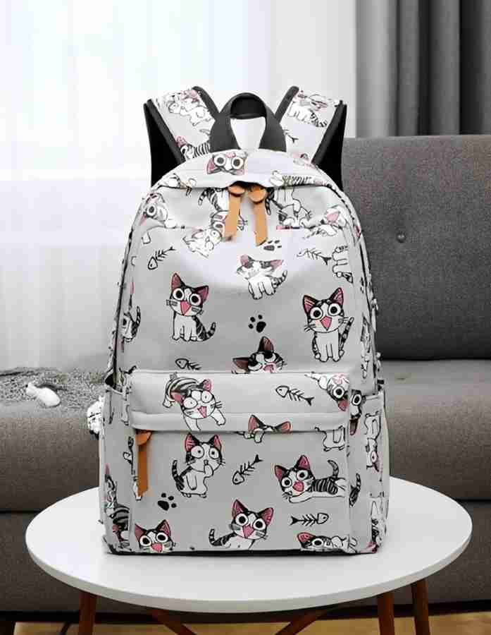 Grey backpacks for school best sale