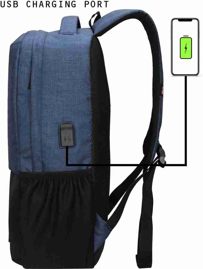 College bag with charger top