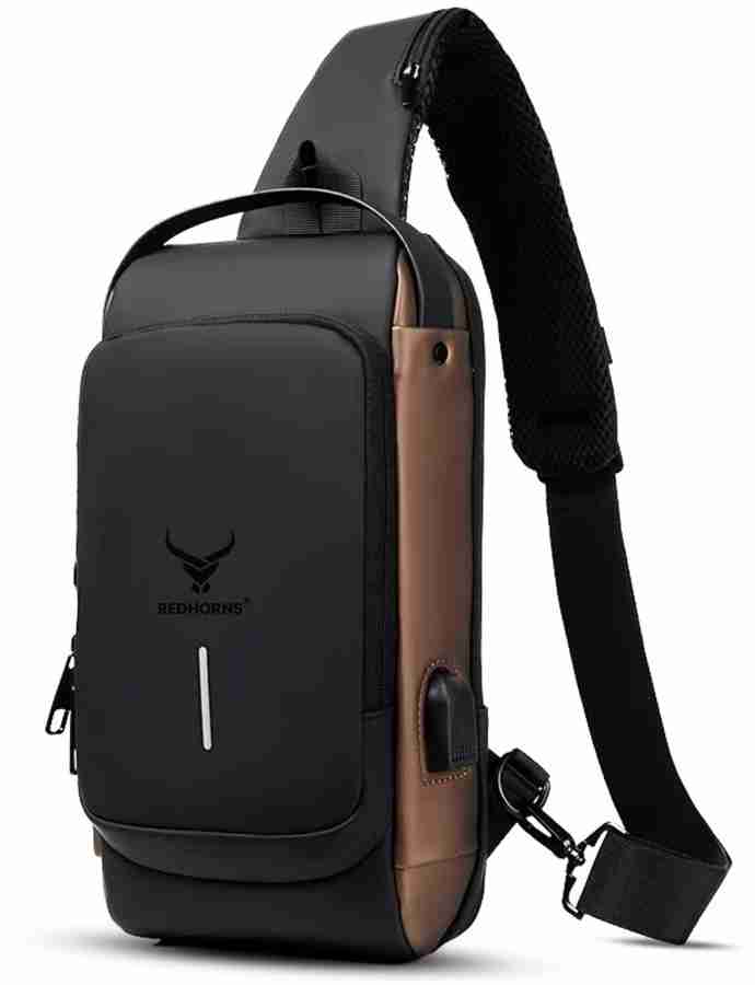 Flipkart REDHORNS Waterproof Crossbody Chest Bag for Men Women with USB Charging Port Waterproof Sling Bag Sling Bag