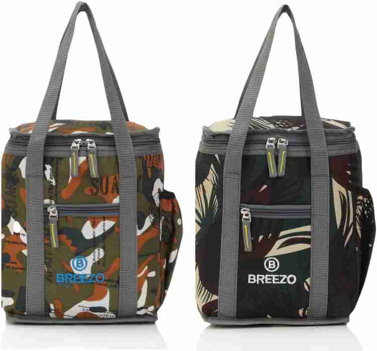  Mobophono Combo pack of 2 medium size lunch bag, tiffin bag  for school, college, office Waterproof Lunch Bag - Lunch Bag