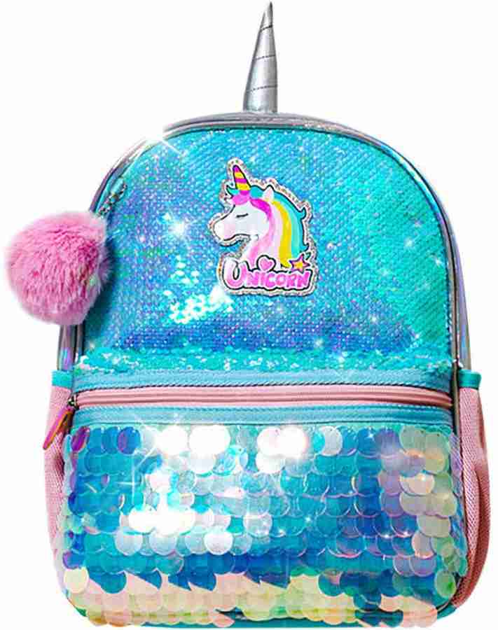 Flipkart SUNVENO Unicorn Sparkle Backpack Green School Bag School Bag