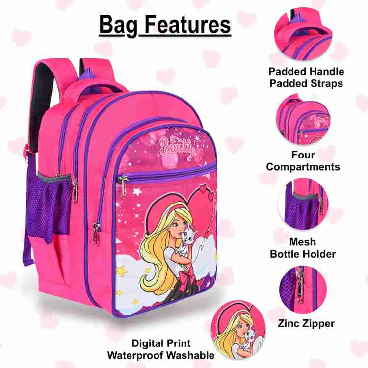 Topper 20.1 L Beauty Pink School Bag For kids stylish Bag for