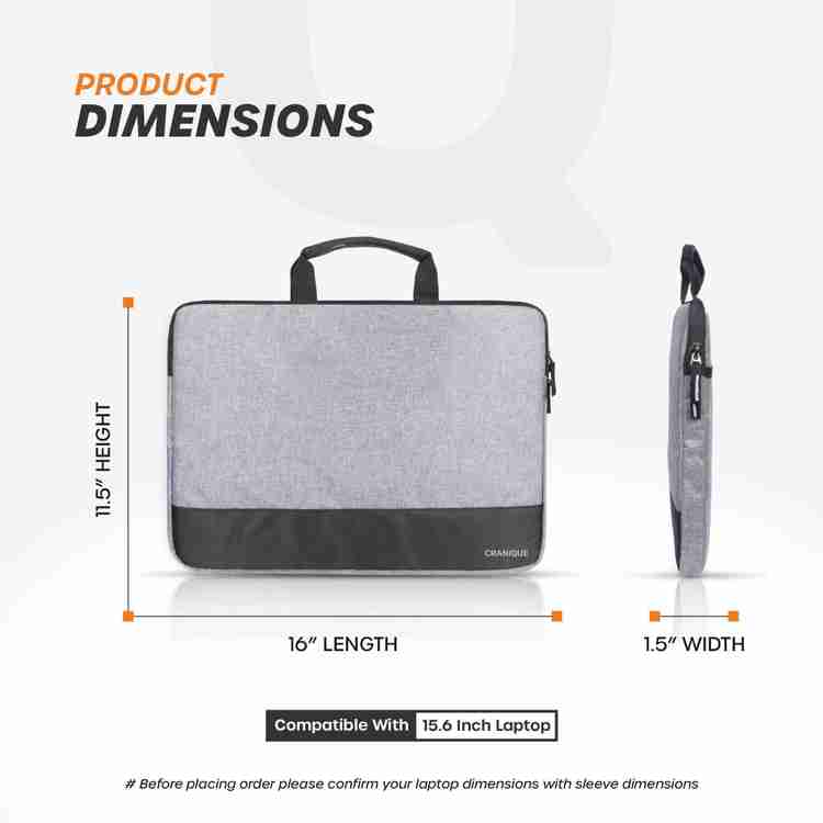 Cranique 15.6 Inch Laptop MacBook Sleeve Slip Case Cover Bag with Handle Pocket Laptop Bag Cranique Flipkart