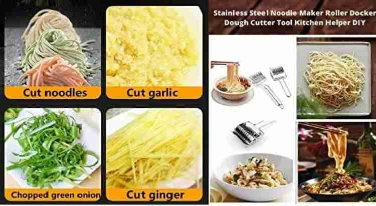 H&M Store Stainless Steel Roller Noodle Cutter Docker Dough Cutter