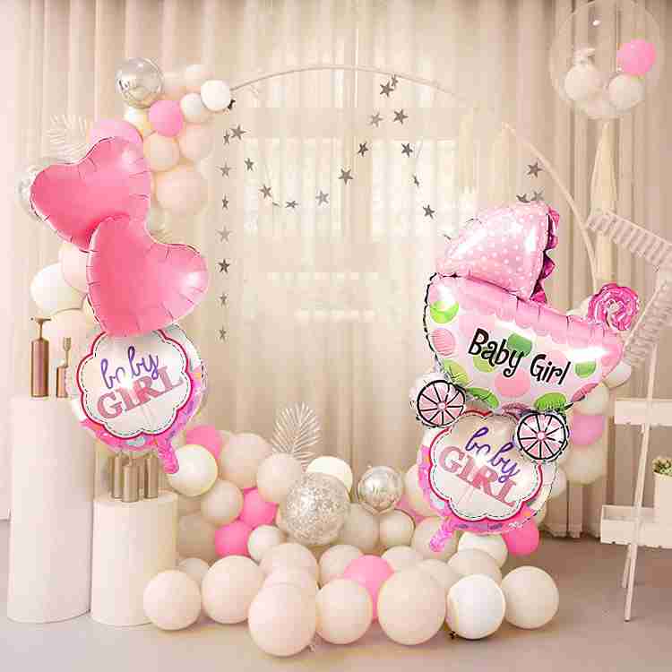 Welcome baby girl balloons on sale