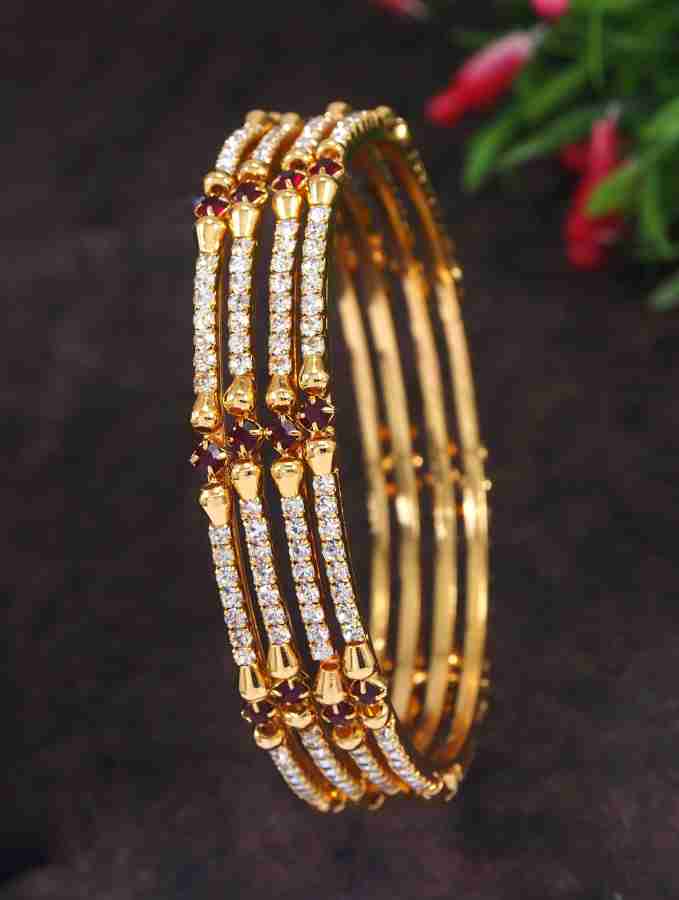 Atulya Brass Diamond Gold-plated Bangle Set Price in India - Buy Atulya  Brass Diamond Gold-plated Bangle Set Online at Best Prices in India |  Flipkart.com