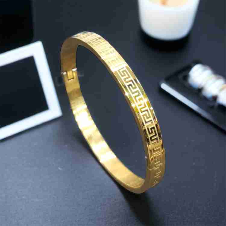 Stainless steel deals and gold bracelet