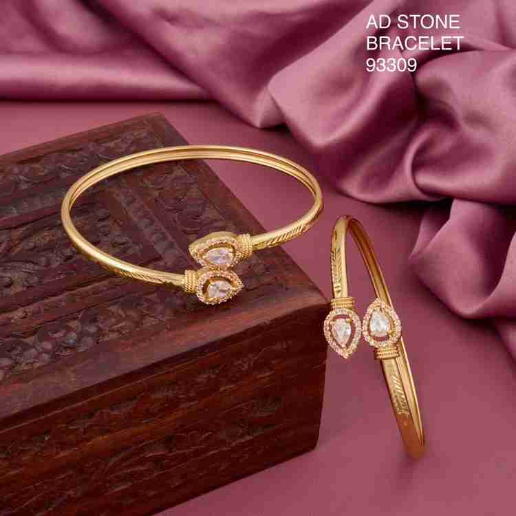 topshop Brass Cubic Zirconia Diamond Gold plated Kada Price in India Buy topshop Brass Cubic Zirconia Diamond Gold plated Kada Online at Best Prices in India Flipkart