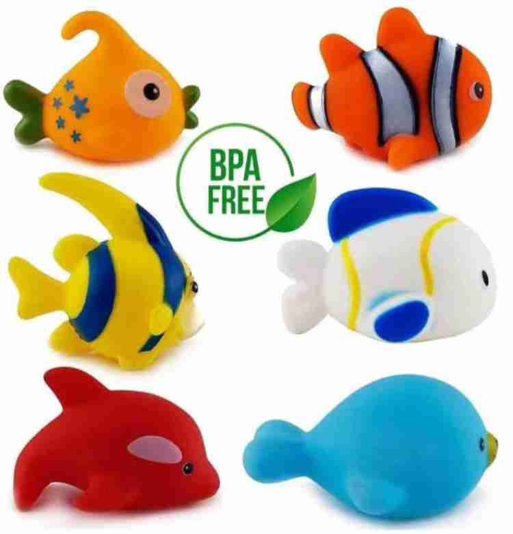 jac Chu Chu Fish Toys Toddler Baby Bathing Squeeze Bath Toys