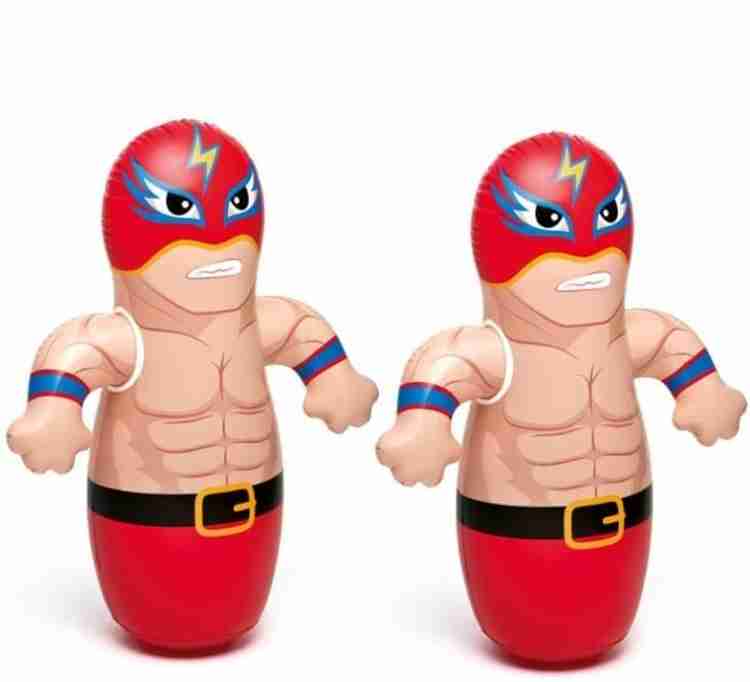 AEXONIZ TOYS Bop Bag Hit Me Toy for Kids 3D Inflatable Bouncer Toy PVC Punching Bag for Kids Bath Toy Bop Bag Hit Me Toy for Kids 3D Inflatable Bouncer Toy