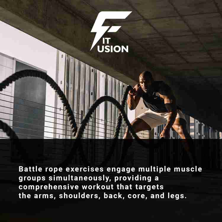 Fit Fusion Crossfit for Gym Heavy workout Cardio full body Exercise Battle Rope Price in India Buy Fit Fusion Crossfit for Gym Heavy workout Cardio full body Exercise Battle Rope online