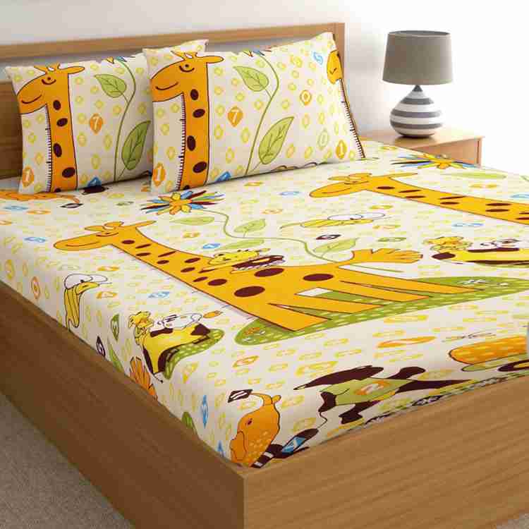 Cartoon print double bed sheet new arrivals