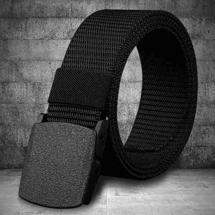 Mens black canvas belt sales