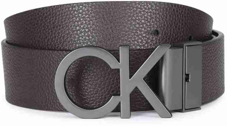 Calvin Klein Men Casual Black Genuine Leather Belt Black Price in India Flipkart