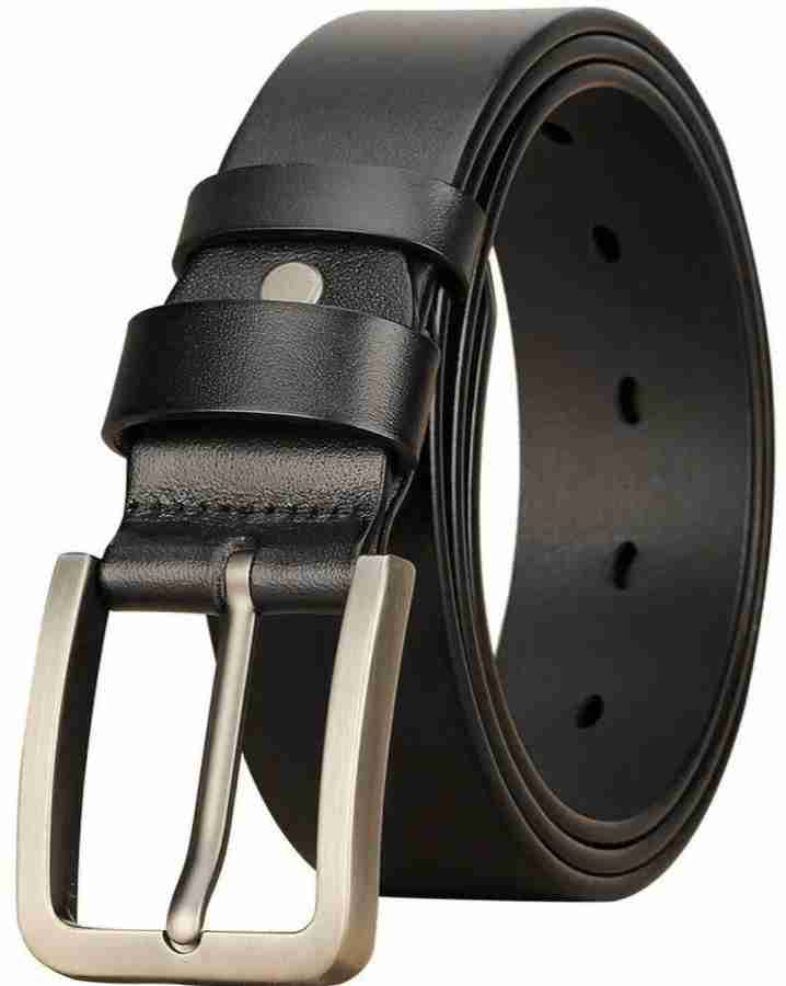 Roadster Men Formal Casual Party Evening Black Genuine Leather Belt