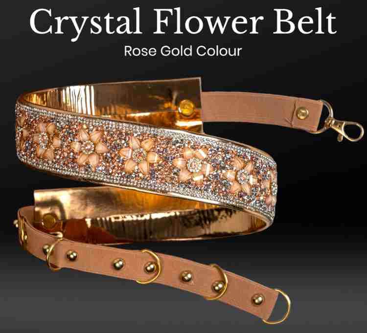 LTUSS Women Beige Artificial Leather Belt ROSE GOLD Price in