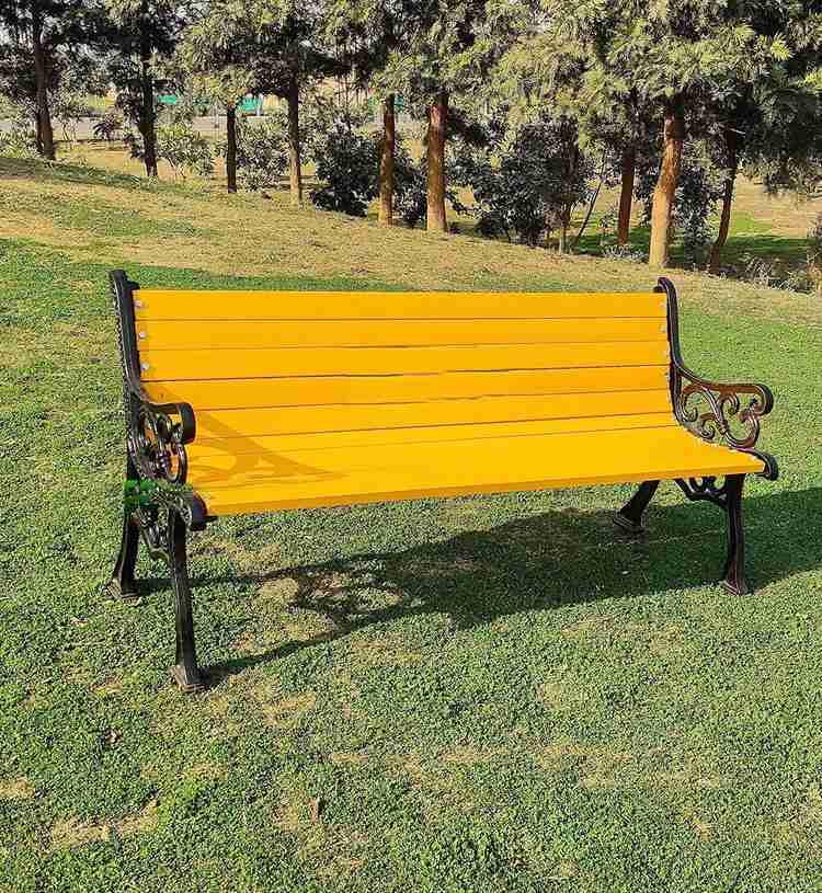 Yellow garden bench 2025