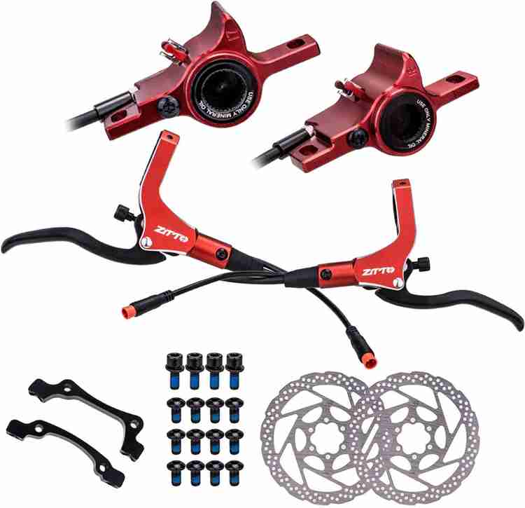 Lyla Hydraulic Disc Brakes Set Aluminum Alloy for MTB Bike Red